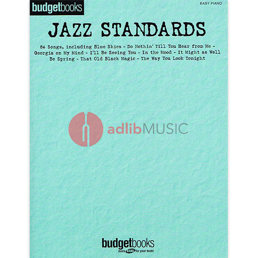 Budget Books Jazz Standards - Easy Piano/Lyrics Hal Leonard 311122