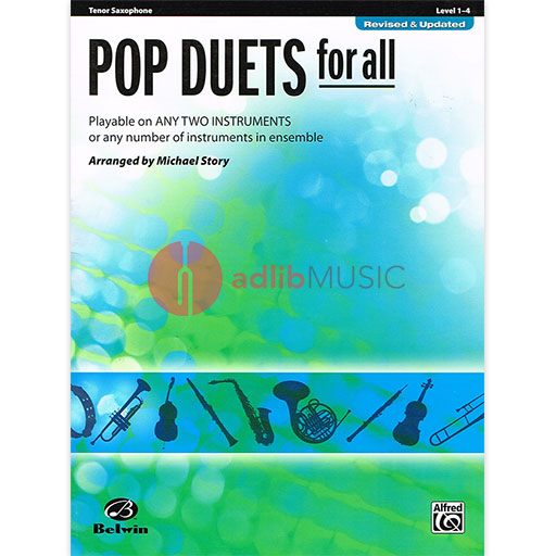 Pop Duets for All - Tenor Saxophone Duet arranged by Story Alfred 30689