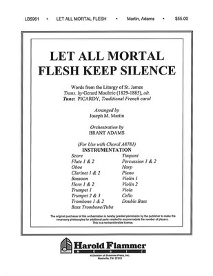 Let All Mortal Flesh Keep Silence (from Voices Of Xmas) - For A8781 - Hal Leonard Score/Parts