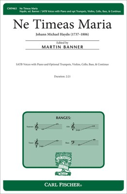 Ne Timeas Maria - Johann Michael Haydn - SATB Carl Fischer Octavo