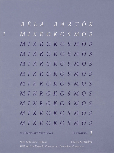 Mikrokosmos Volume 1 (Blue) - 153 Progressive Piano Pieces - Bela Bartok - Piano Boosey & Hawkes Piano Solo