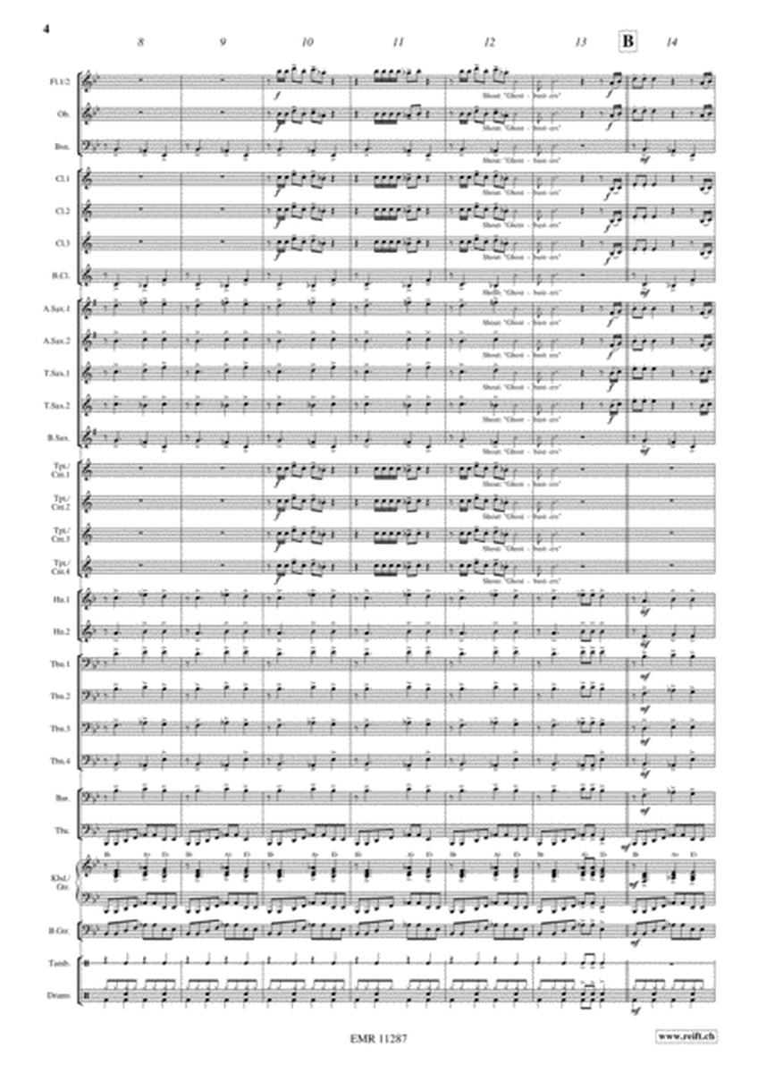 Parson - Ghostbusters - Concert Band Grade 3 Score/Parts Arranged by Parson REIFT EMR11287