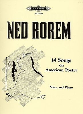 14 Songs On American Poetry - Ned Rorem - Classical Vocal Edition Peters Vocal Score