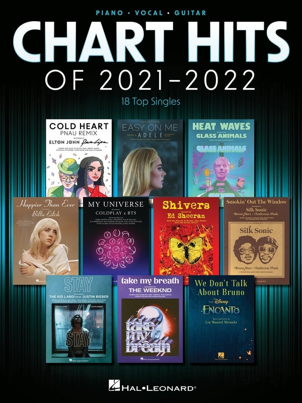 Chart Hits of 2021-2022 - Piano/Vocal/Guitar PVG Hal Leonard 418041