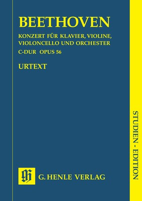 Triple Concerto Op 56 C Pno Vln Vc Orch - Study Score - Ludwig van Beethoven - G. Henle Verlag Study Score Score