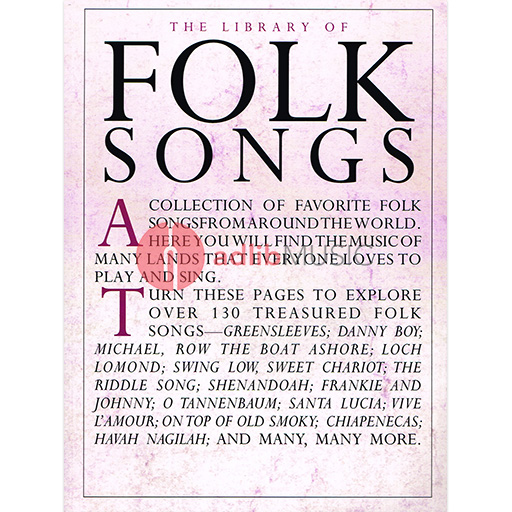 Library of Folk Songs - Piano/Vocal/Guitar PVG Music Sales AM961521