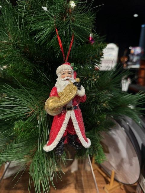 Christmas Decoration Santa Playing the French Horn