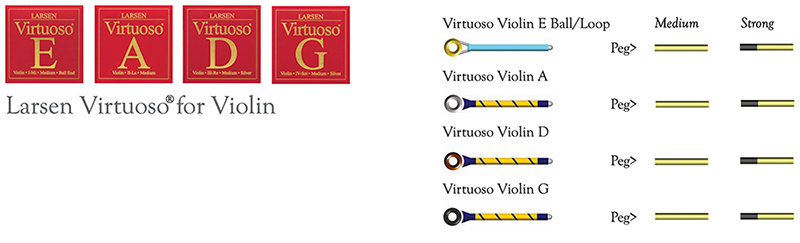 Larsen Virtuoso Violin, D (Strong), 4/4