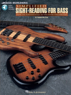 Simplified Sight-Reading for Bass - Bass Guitar Josquin des Pres Hal Leonard /CD