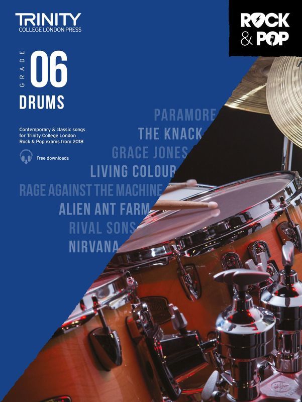 Trinity Rock & Pop Drums Grade 6 From 2018 - Drums Trinity College TCL017048