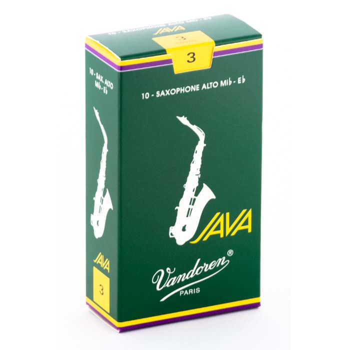 Vandoren Java Eb Alto Saxophone Reeds, Strength 3, 10-Pack