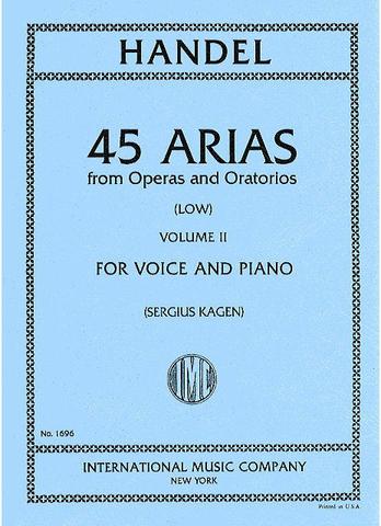 Handel - 45 Arias from Opera & Oratorios Volume 2 - Classical Low Voice IMC IMC1696