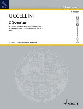 Uccellini - 2 Sonatas - Descant Recorder/Basso Continuo Schott OFB186