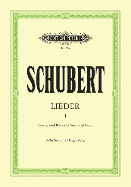 Songs Vol 1 92 Songs for High Voice and Piano - Schubert Franz Ed Friedlander Max Peters P20A