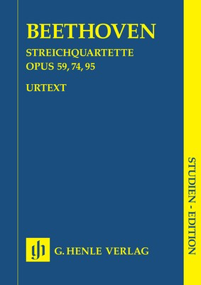 String Quartet Op. 59 74 95 - Study Score - Ludwig van Beethoven - G. Henle Verlag Study Score Score