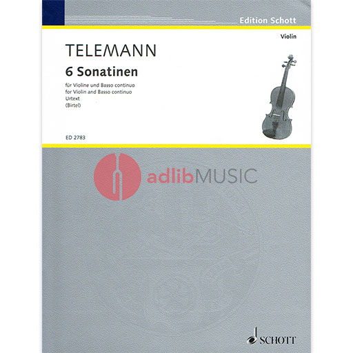 Telemann - 6 Sonatinas - Violin/Piano Accompaniment Schott ED2783