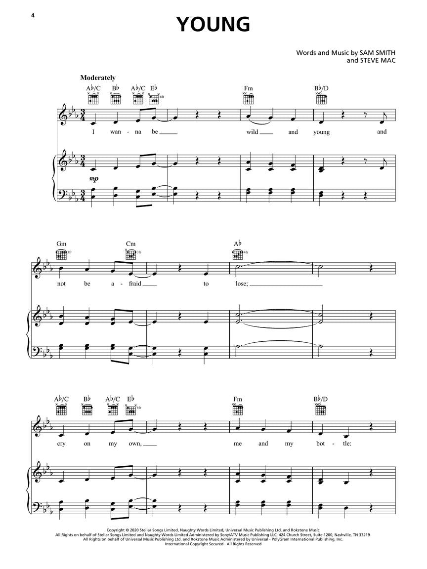 Sam Smith - Love Goes - Piano, Vocal & Guitar - Hal Leonard