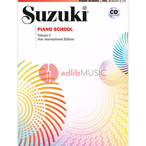 Suzuki Piano School Book/Volume 2 - Piano/CD (Recorded by Seizo Azuma) New International Edition Summy Birchard 30032