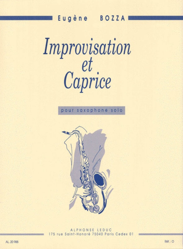 Bozza - Improvisation & Caprice - Saxophone Solo Leduc AL20988