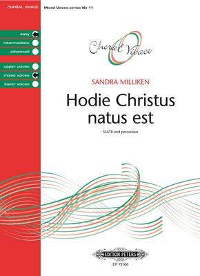 Hodie Christus Natus Est - Sandra Milliken - SSATB Edition Peters Choral Score Octavo