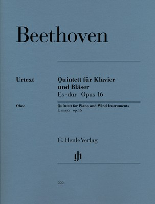 Piano Quintet Op. 16 E Flat major - Ludwig van Beethoven - Bassoon|Clarinet|French Horn|Oboe|Piano G. Henle Verlag Piano Quintet Parts