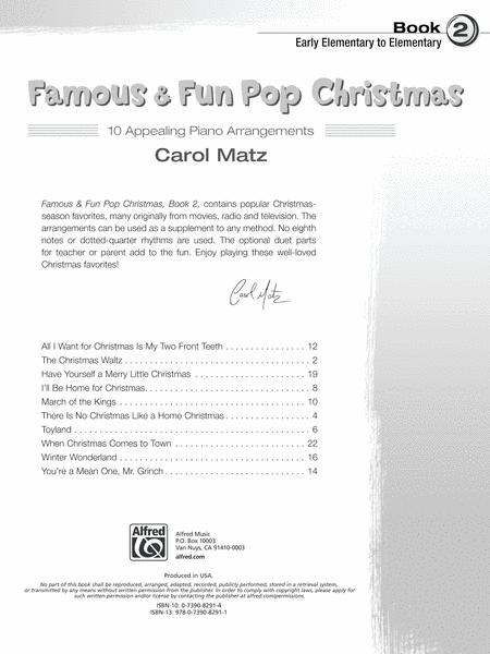 Famous & Fun Pop Christmas Book 2 - Various - Alfred Music