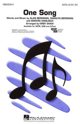 One Song - Alan Bergman|Marilyn Bergman|Marvin Hamlisch - Kirby Shaw Hal Leonard ShowTrax CD CD