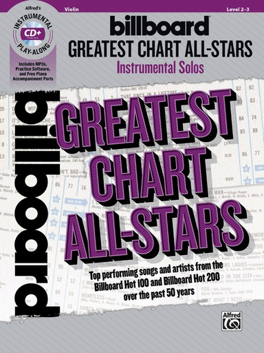 Billboard Greatest Chart All-Stars Instrumental Solos for Strings - Violin/CD/pdf Piano Accompaniment Alfred 46201