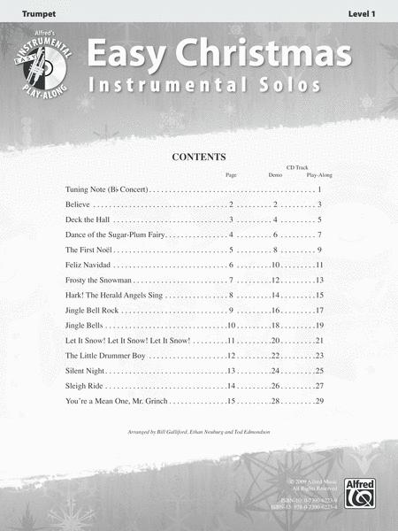 EASY CHRISTMAS SOLOS TRUMPET BK/CD