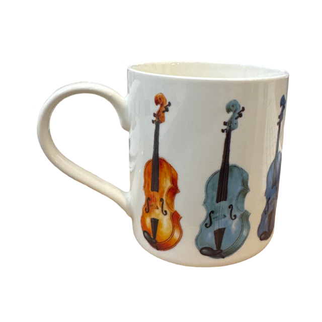 Colourful Violin Mug by Little Snoring