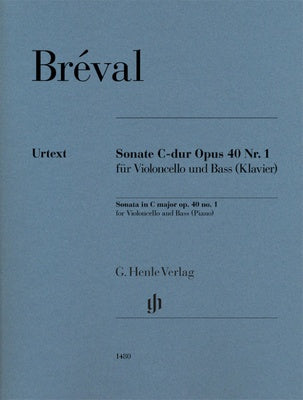 Breval Sonata in C Major Op 40 No 1 Cello & Piano