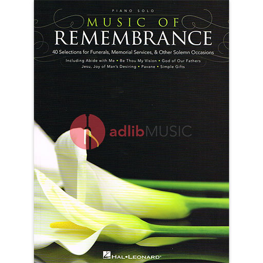 Music of Remembrance - Piano Solo Hal Leonard 144010