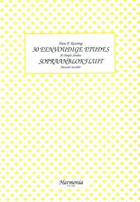 Thirty Simple Studies - Hans P Keuning - Descant Recorder Harmonia Recorder Solo