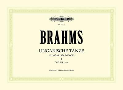 Hungarian Dances Bk 1 - Johannes Brahms - Piano Edition Peters Piano Duet