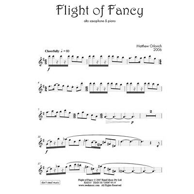 Orlovich - Flight of Fancy - Alto Saxophone/Piano Accompaniment Reed Music RM335