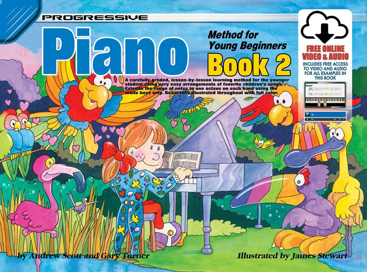 Progressive Piano Meth For Young Begin Bk 2 Bk/OA