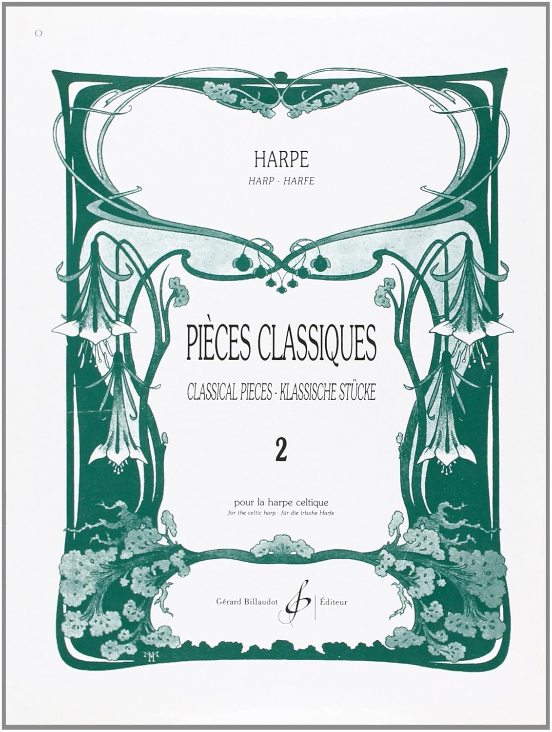 CLASSICAL PIECES VOL 2 FOR HARP SOLO - HARP (Lever Harp) - BILLAUDOT