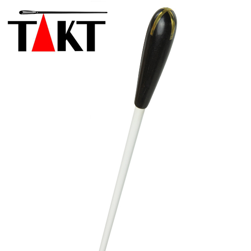 Takt White Conductors Baton with Ebony Handle & Brass Cross 13"