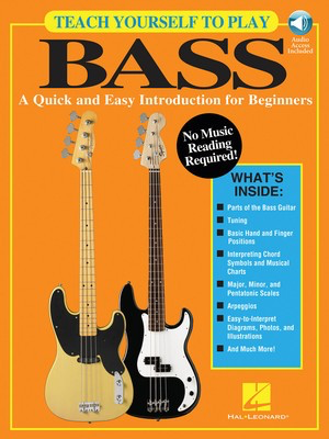 Teach Yourself to Play Bass - A Quick and Easy Introduction for Beginners - Bass Guitar Various Authors Hal Leonard Bass TAB Sftcvr/Online Audio