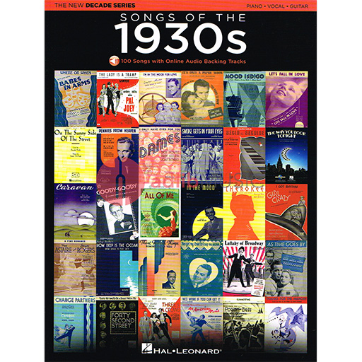 Songs of the 1930s - Decade Series Play-Along - Piano/Vocal/Guitar/Audio Access Online PVG Hal Leonard 137579