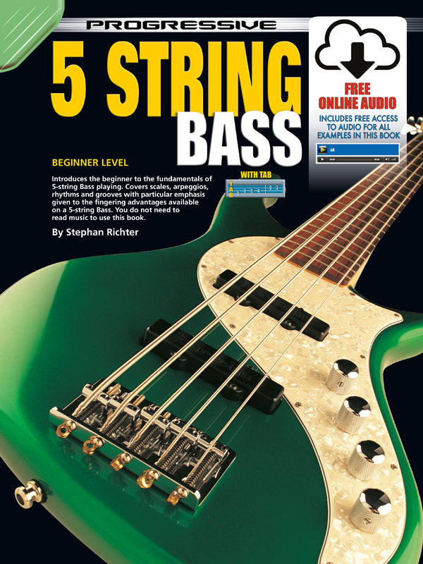 Progressive 5 String Bass Bk/CD