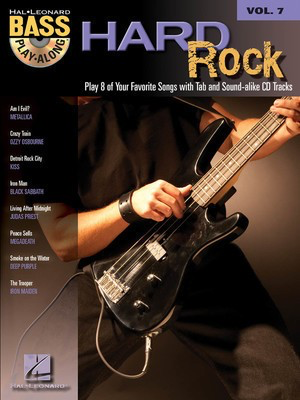 Hard Rock - Bass Play-Along Volume 7 - Bass Guitar Hal Leonard Bass TAB with Lyrics & Chords /CD