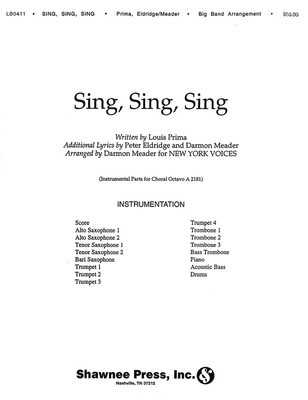 Sing, Sing, Sing - New York Voices Series - Louis Prima - Darmon Meader Shawnee Press Score/Parts