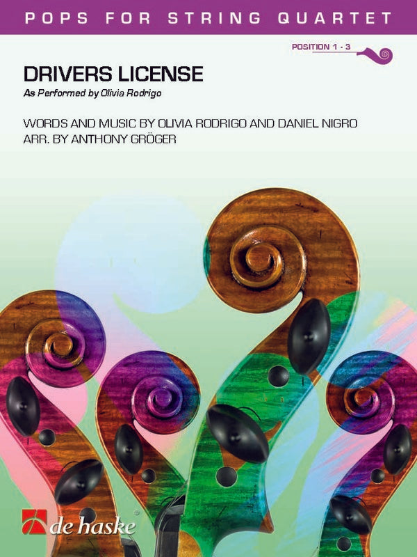 Rodrigo/Nigro - Drivers License - String Quartet Score/Parts edited by Groger De Haske DHP1216354070