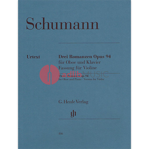 Schumann - 3 Romances Op94 - Violin/Piano Accompaniment Henle HN816