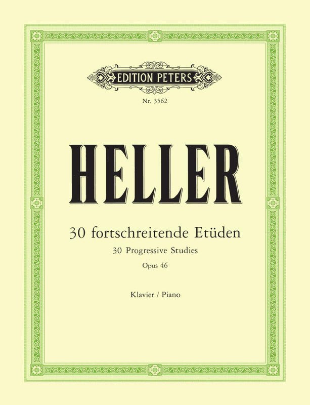 30 Progressive Studies Op. 46 - Stephen Heller - Piano Edition Peters Piano Solo