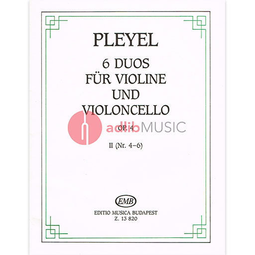 DUOS 6 OP 4 VOL 2 VLN/VC - PLEYEL - VIOLIN - EMB