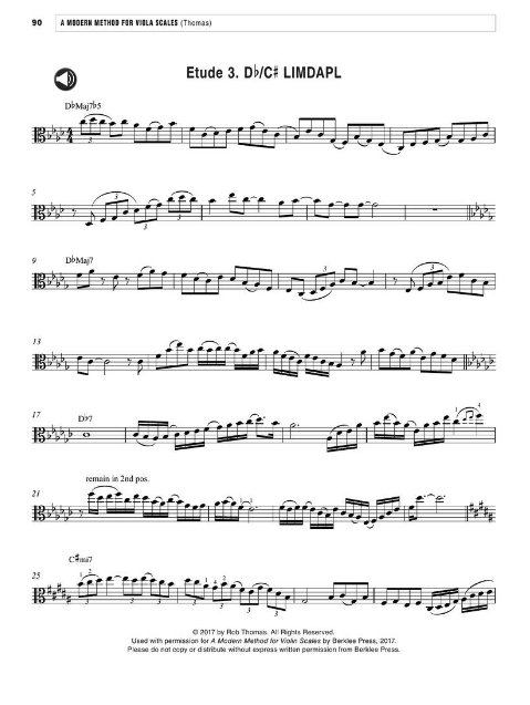 A Modern Method for Viola Scales - Viola Online Audio - Berklee Press 339744