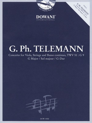 Telemann: Concerto TWV 51:G9 in G Major - for Viola, Strings and Basso Continuo - Georg Philipp Telemann - Viola Dowani Editions /CD