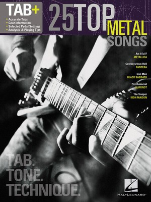 25 Top Metal Songs - Tab. Tone. Technique. - Tab+ - Guitar Hal Leonard Guitar TAB